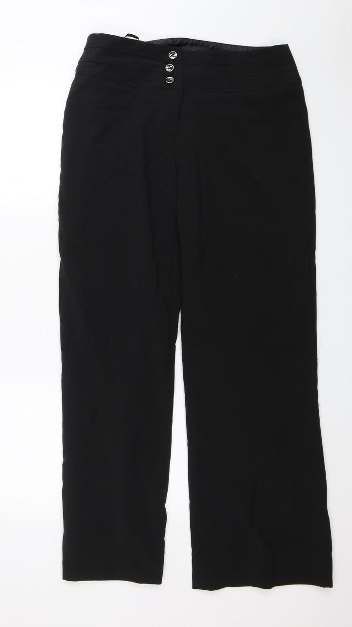 Debenhams Womens Black Dress Pants Trousers Size 14 L29 in