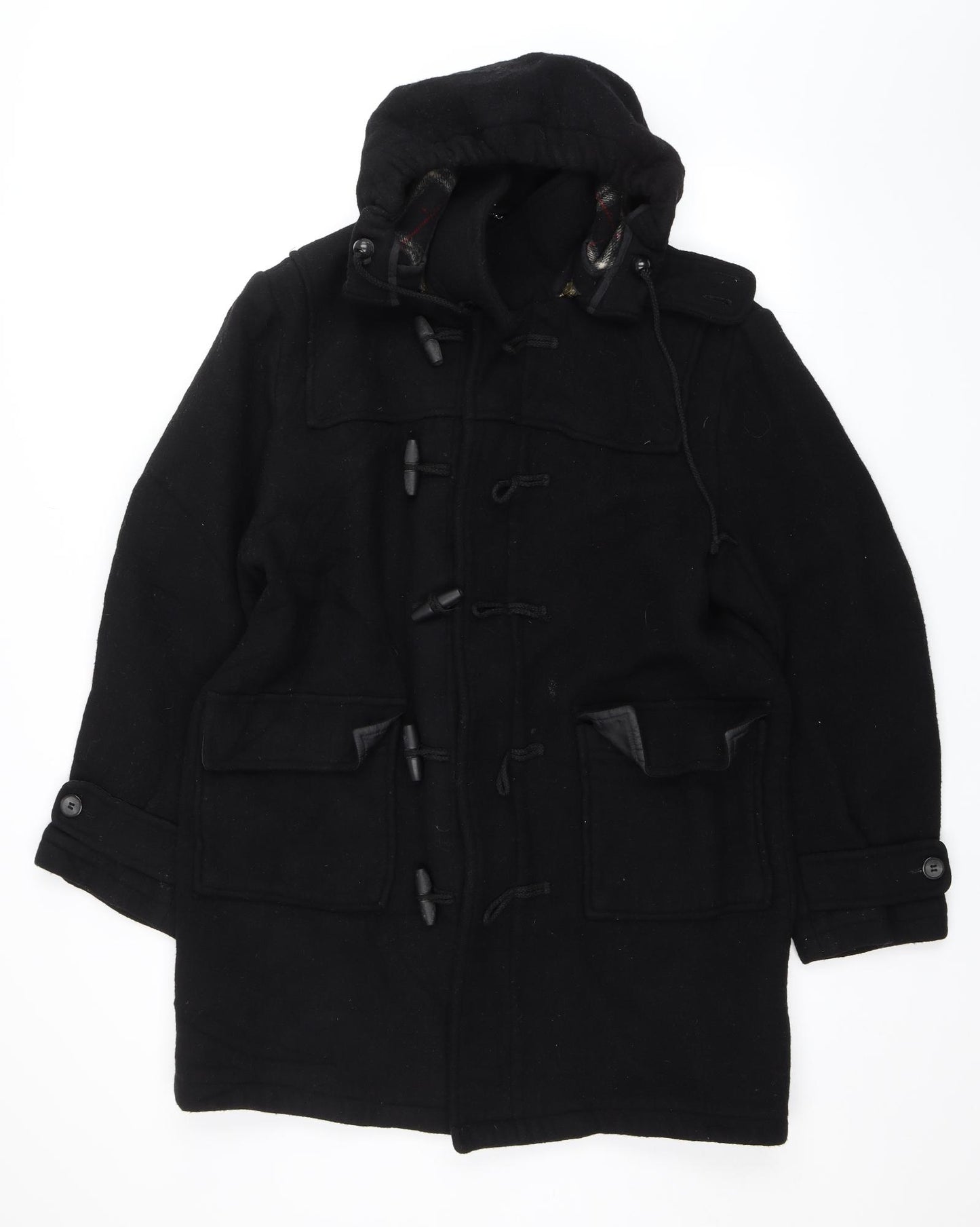 Pierre Remon Mens Black   Overcoat Jacket Size M