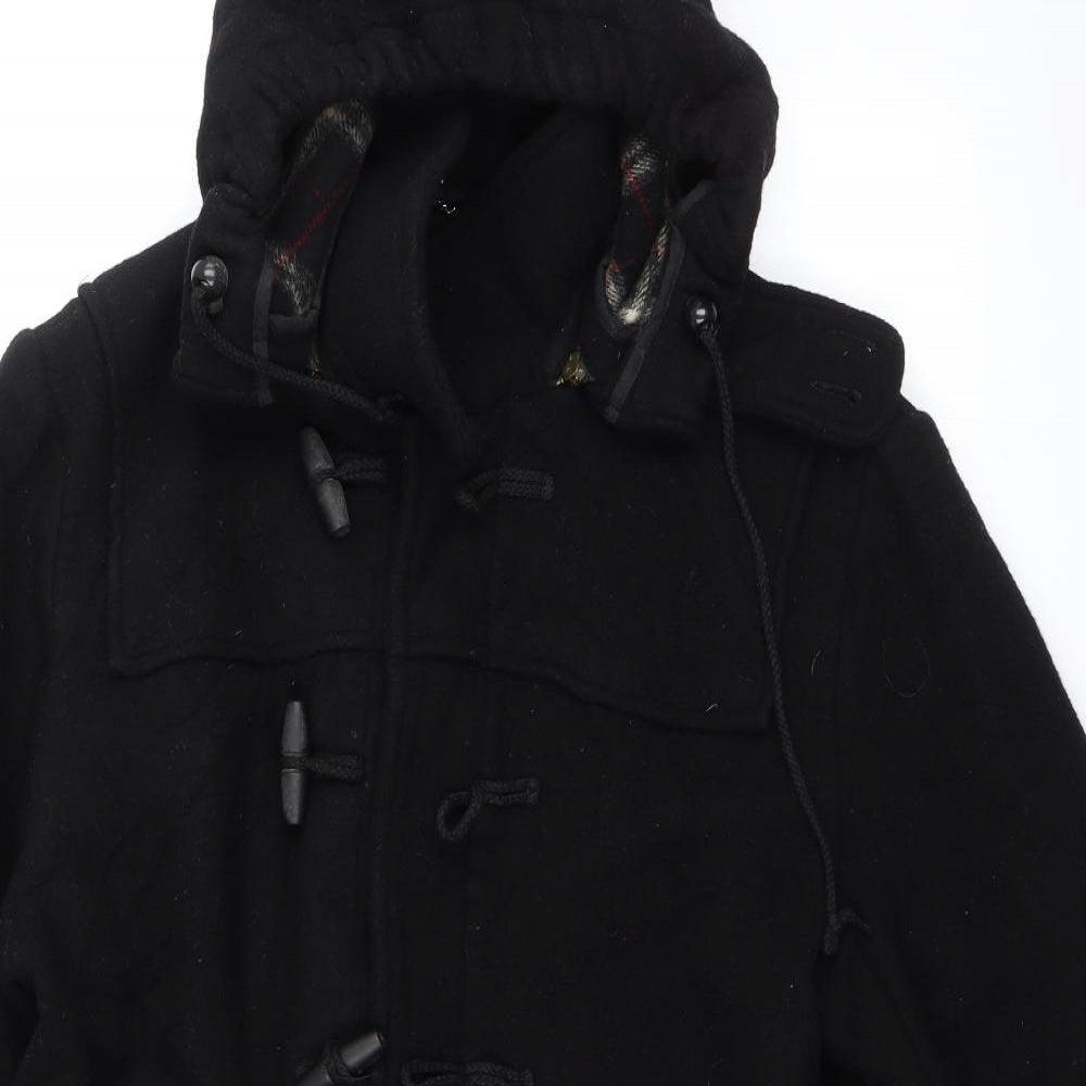 Pierre Remon Mens Black   Overcoat Jacket Size M