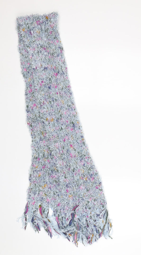 Front view of Preworn unisex blue scarf