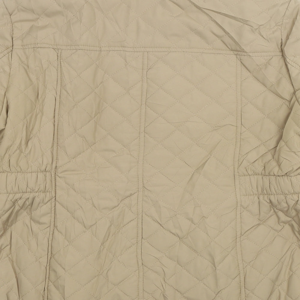 BHS Womens Beige   Quilted Jacket Size 16