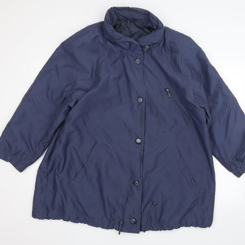 St Michael Womens Blue   Overcoat Jacket Size 16