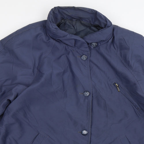 St Michael Womens Blue   Overcoat Jacket Size 16