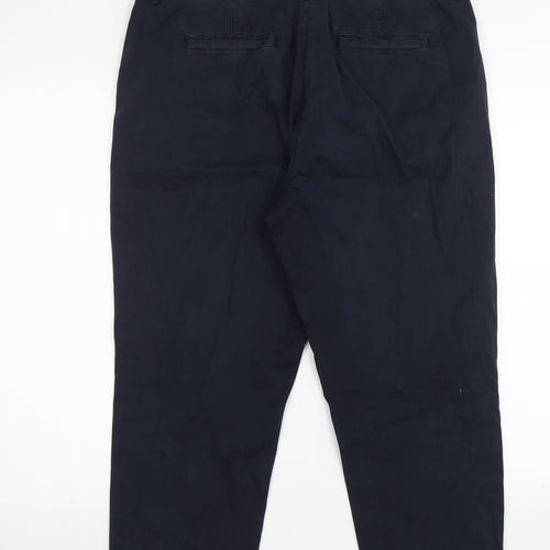 M&S Womens Blue   Chino Trousers Size 34 in L21 in