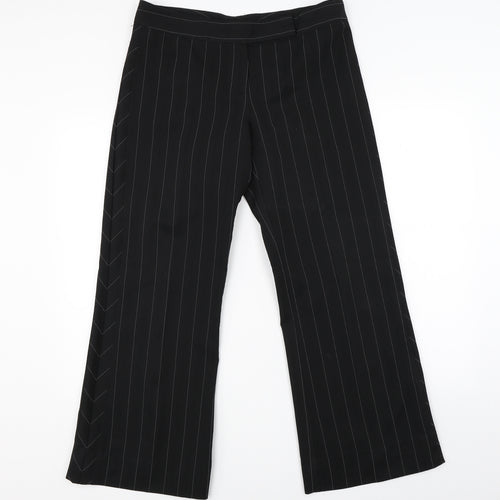 Atmosphere Womens Black Striped  Dress Pants Trousers Size 12 L28 in