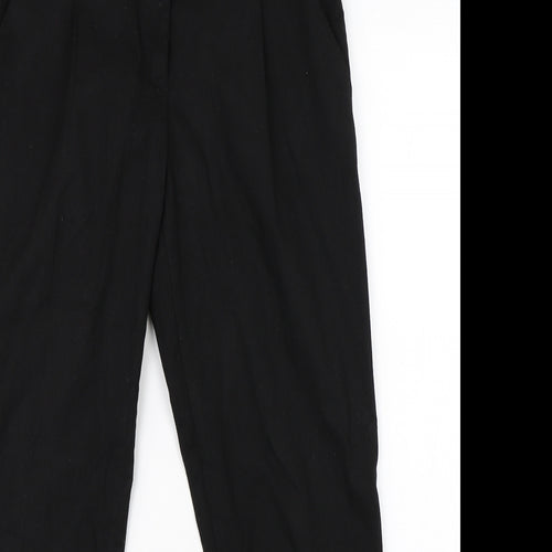 Preworn Womens Black   Dress Pants Trousers Size 10 L25 in
