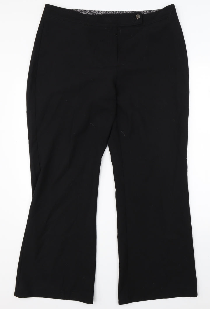 M&Co Womens Black   Dress Pants Trousers Size 16 L27 in