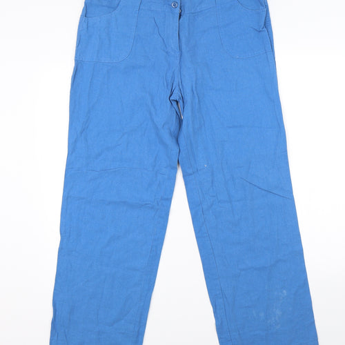 Mia Moda Womens Blue   Trousers  Size 36 in L28 in