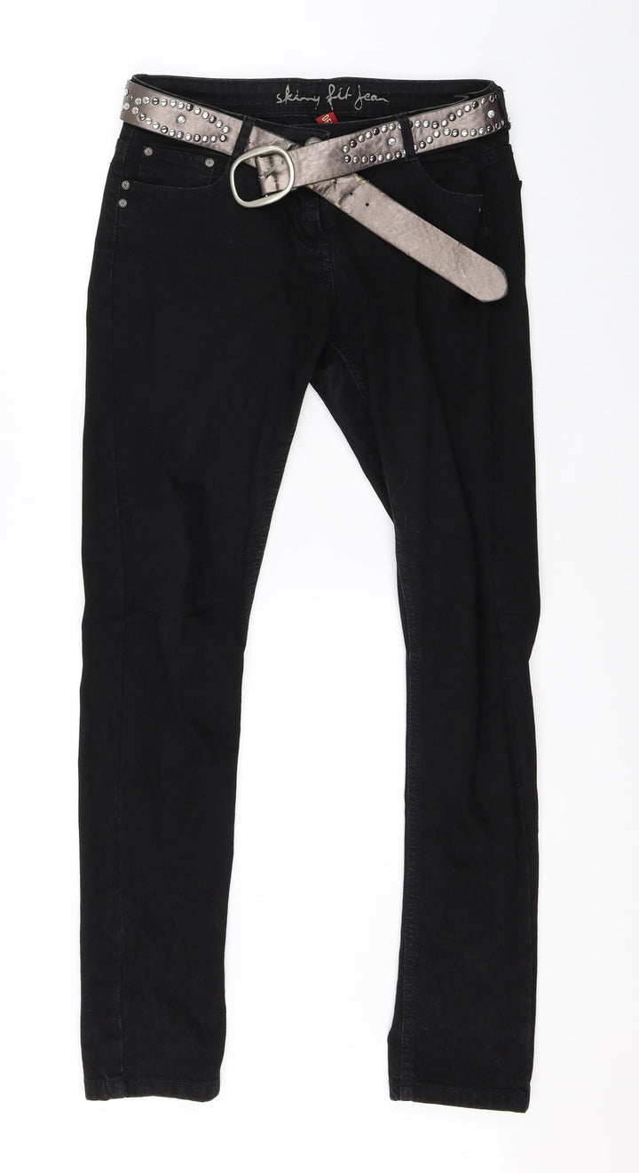Denim Co Womens Black Denim Straight Jeans Size 12 L30 in
