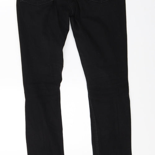 Denim Co Womens Black  Denim Straight Jeans Size 12 L30 in
