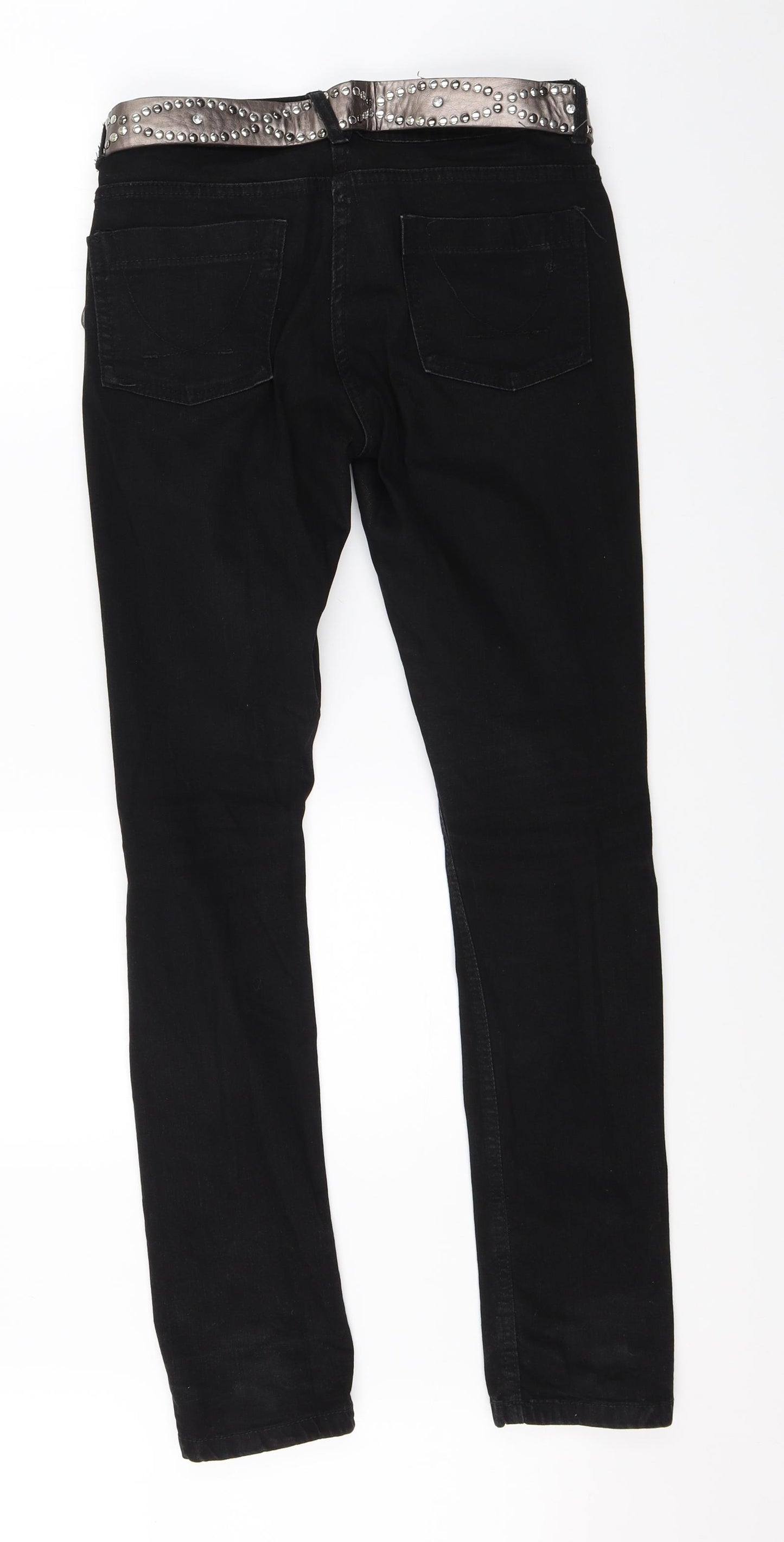 Denim Co Womens Black  Denim Straight Jeans Size 12 L30 in