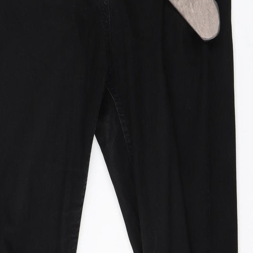 Denim Co Womens Black  Denim Straight Jeans Size 12 L30 in