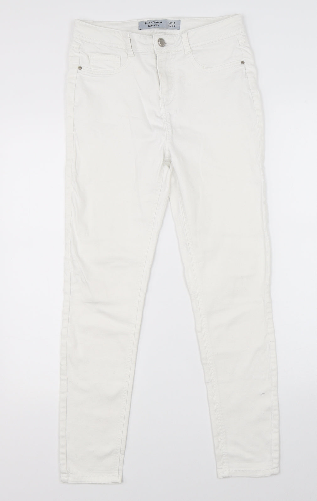 New Look Womens White  Denim Skinny Jeans Size 10 L25 in