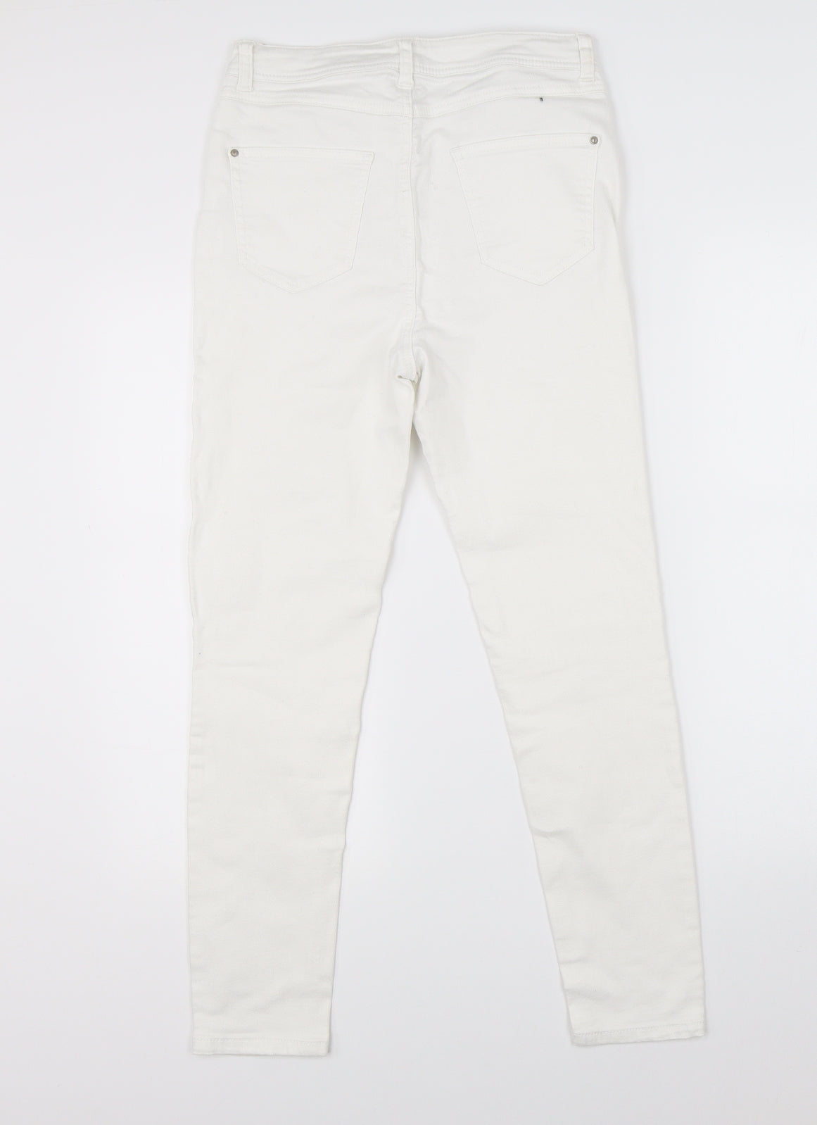 New Look Womens White  Denim Skinny Jeans Size 10 L25 in