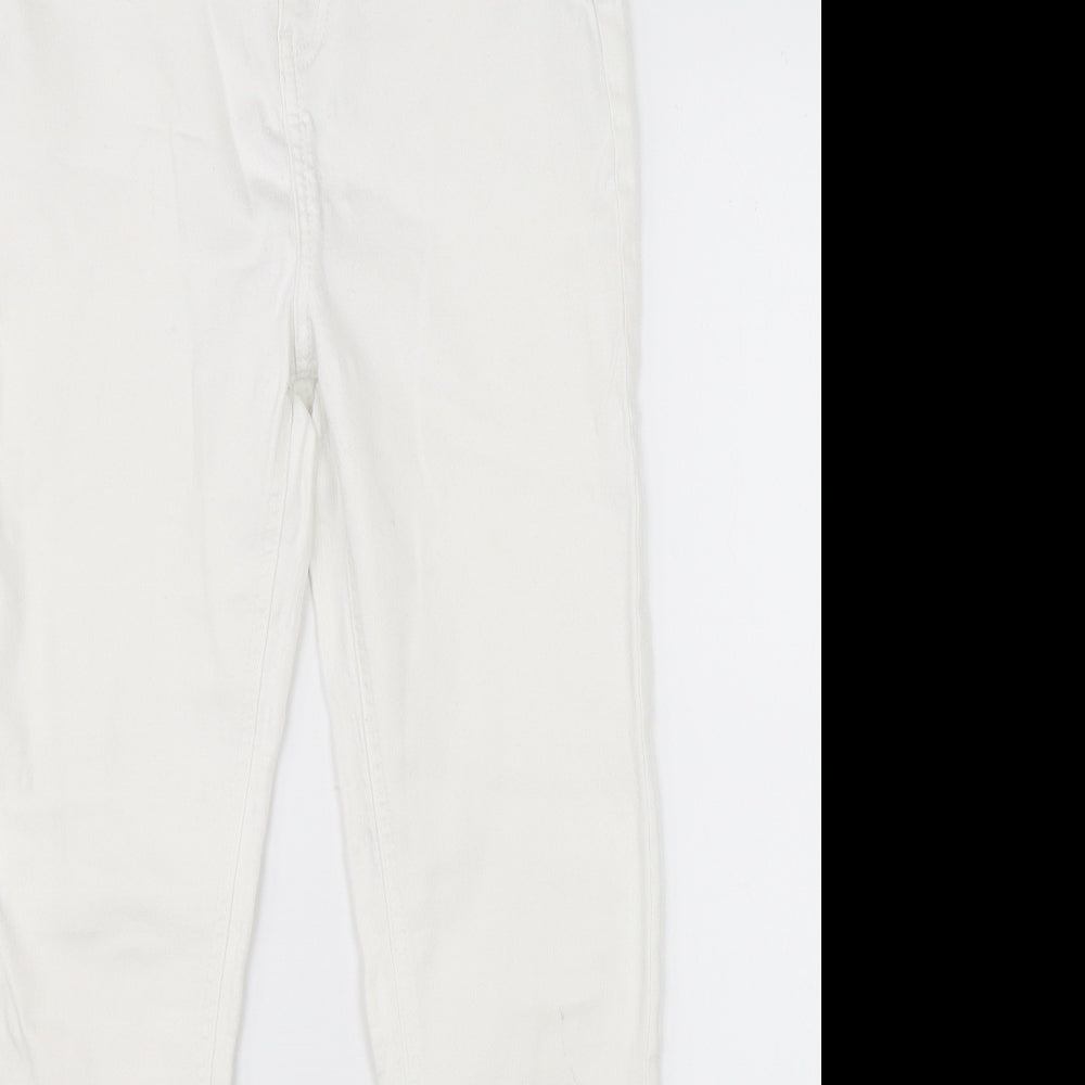 New Look Womens White  Denim Skinny Jeans Size 10 L25 in