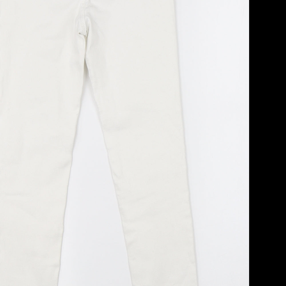New Look Womens White  Denim Skinny Jeans Size 10 L25 in
