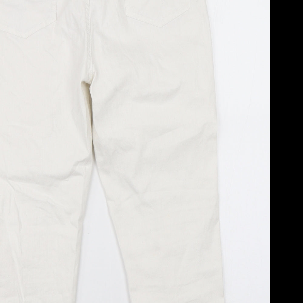 Preworn Womens White  Denim Cropped Jeans Size 32 L20 in