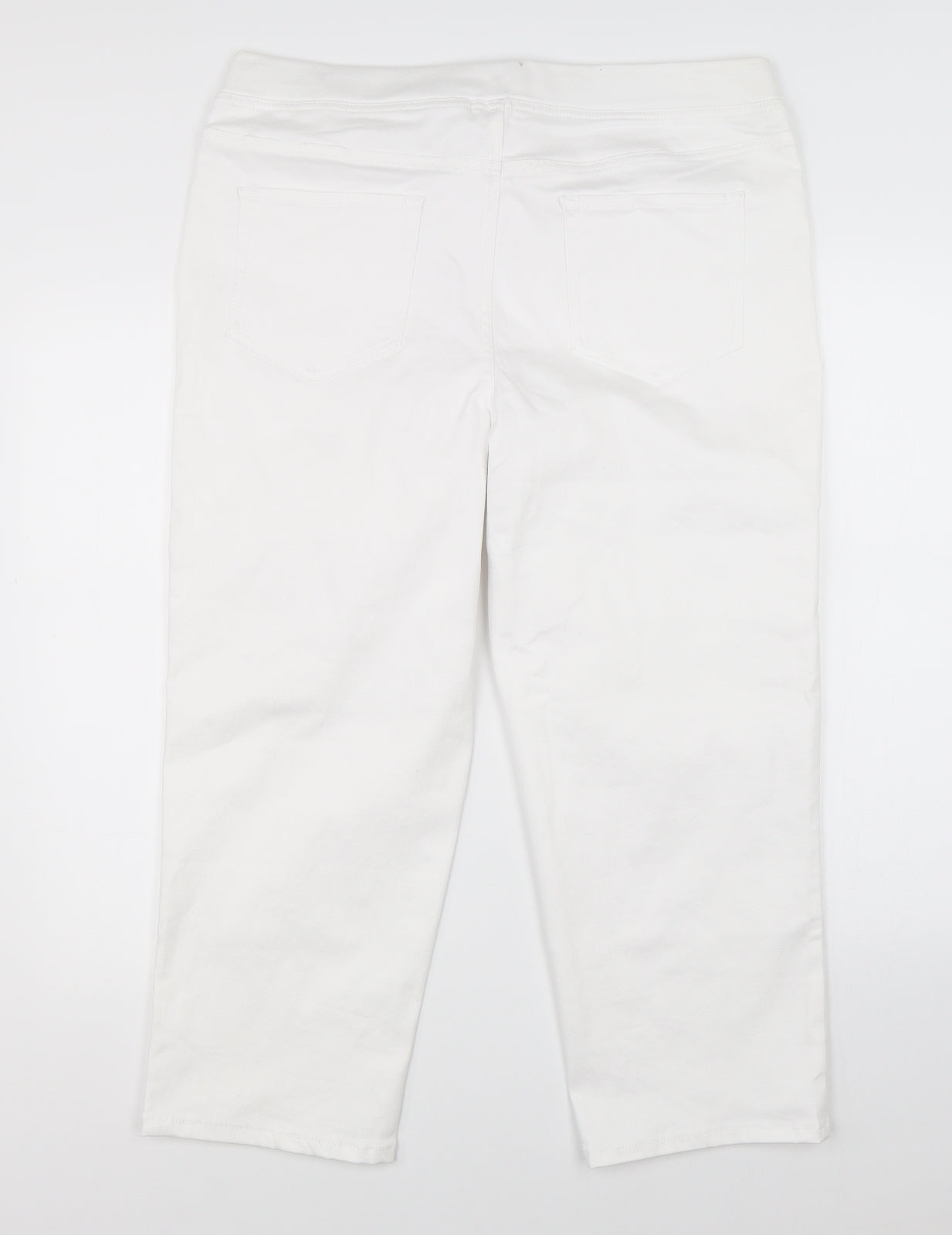 Denim & Co Womens White  Denim Jegging Jeans Size 20 L23 in - cropped