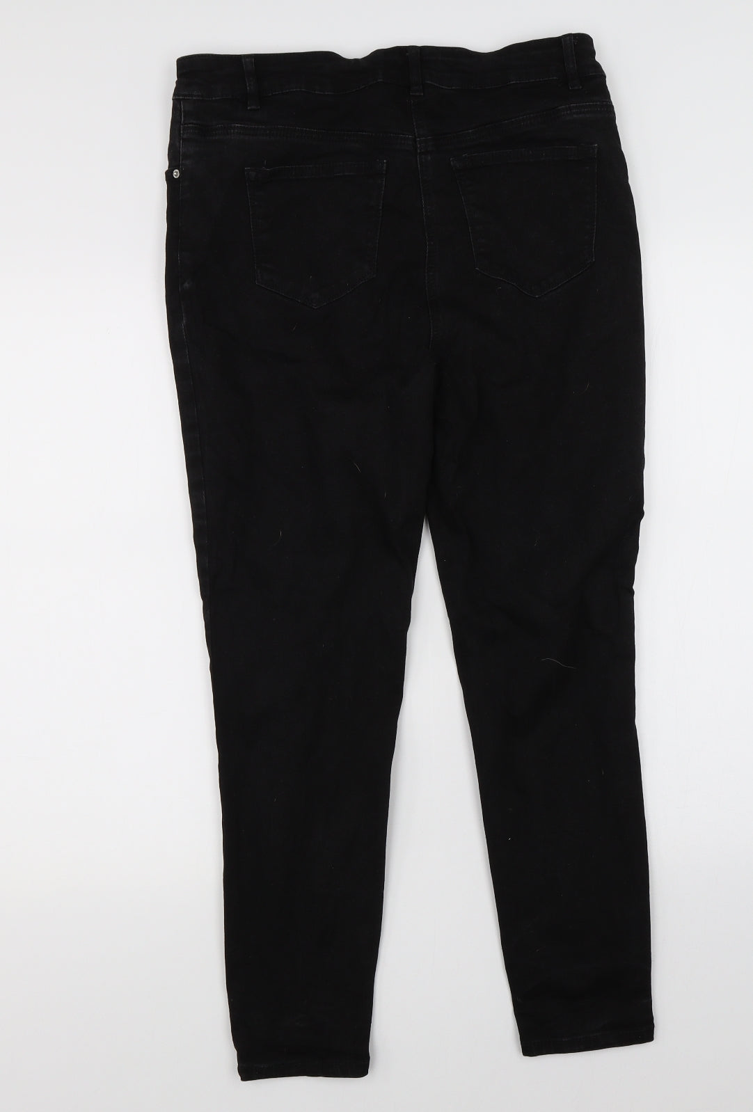 Papaya Womens Black  Denim Skinny Jeans Size 14 L24 in