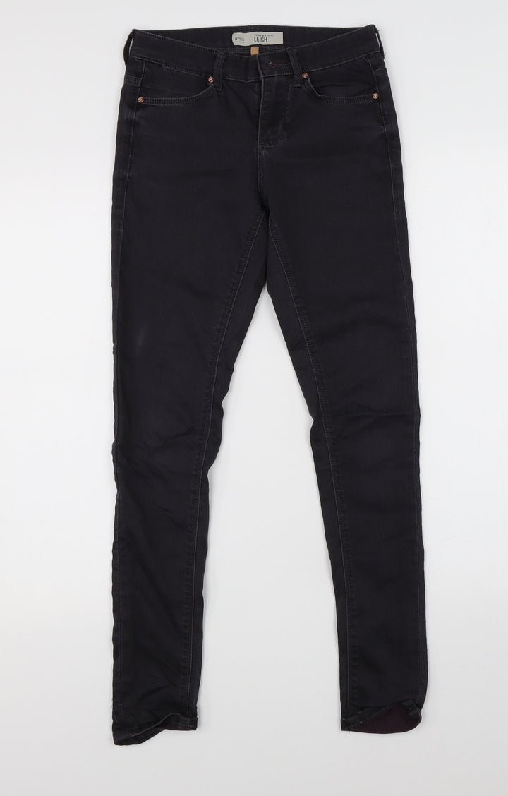 Topshop Womens Black Denim Skinny Jeans Size 25 in L28 in
