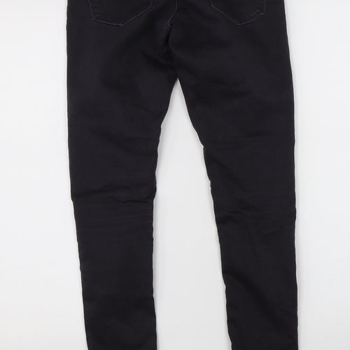 Topshop Womens Black  Denim Skinny Jeans Size 25 in L28 in