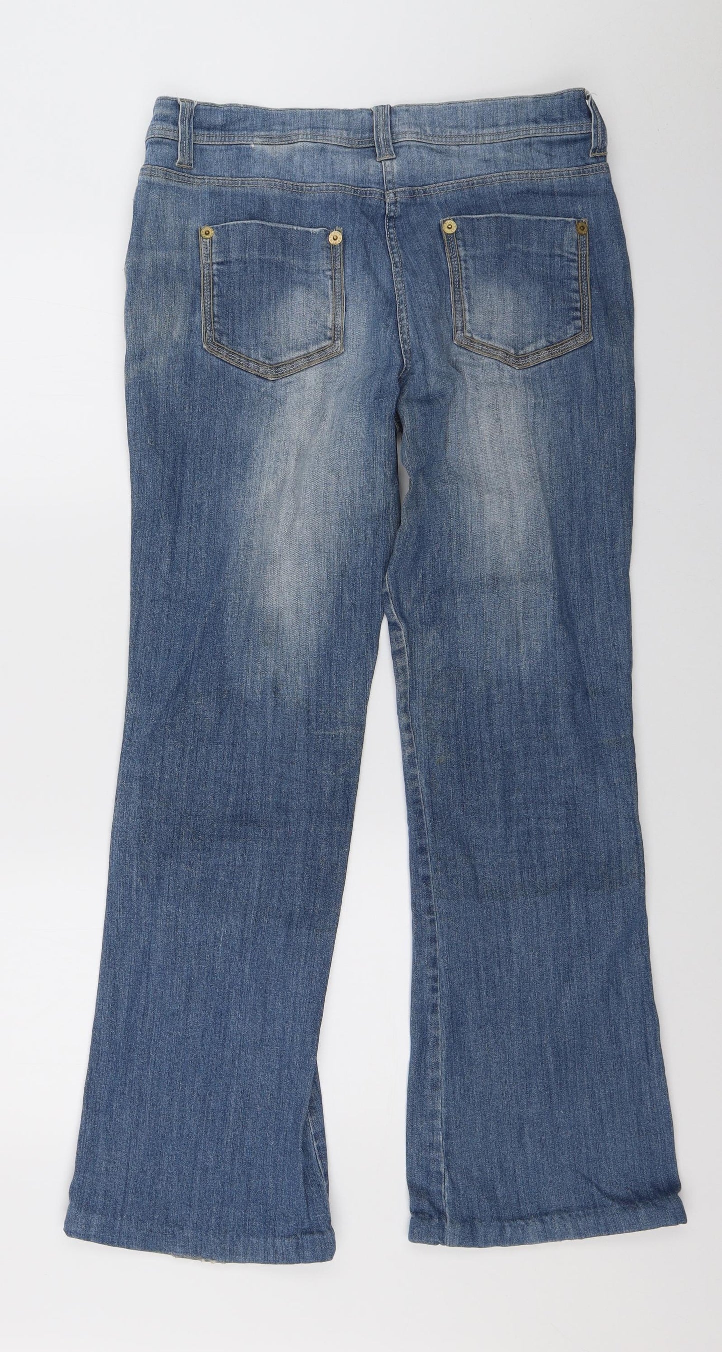 NEXT Womens Blue  Denim Bootcut Jeans Size 12 L28 in