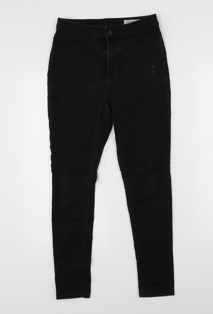 M&S Womens Black Denim Skinny Jeans Size 8 L24 in