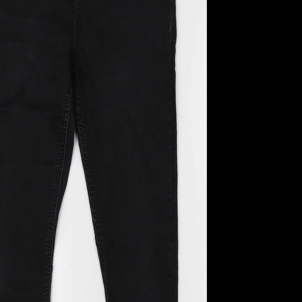 Wallis Womens Black  Denim Straight Jeans Size 12 L29 in