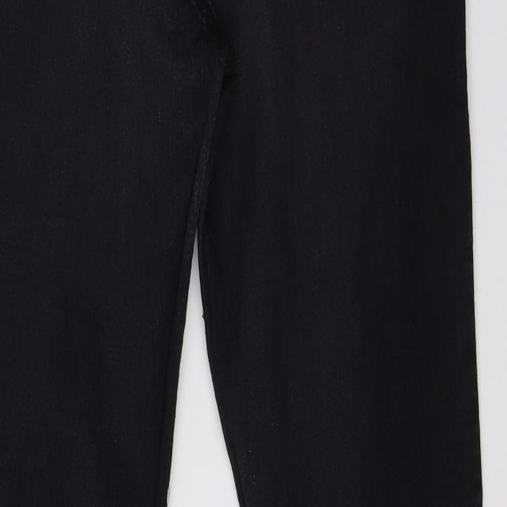 Wallis Womens Black  Denim Straight Jeans Size 12 L29 in