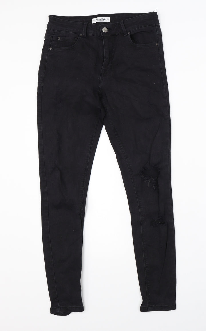 Pull & Bear Womens Black  Denim Skinny Jeans Size 10 L27 in