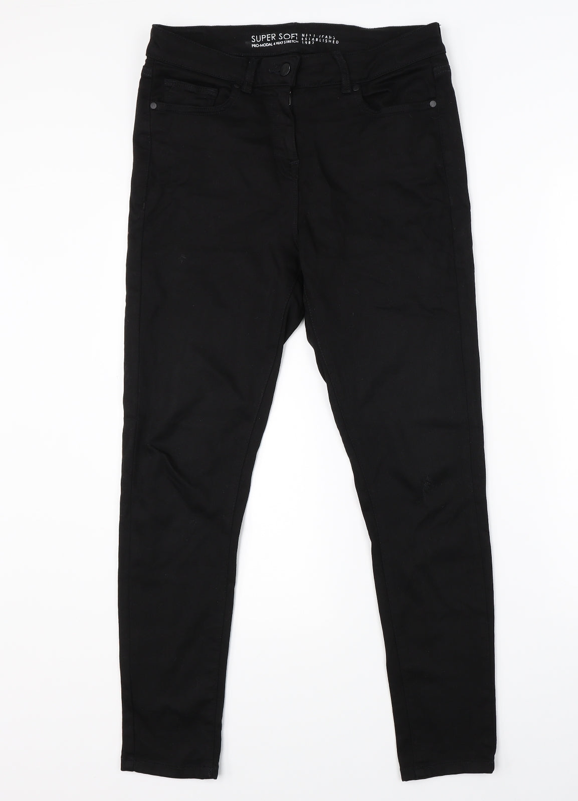 NEXT Womens Black  Denim Skinny Jeans Size 32 in L26 in