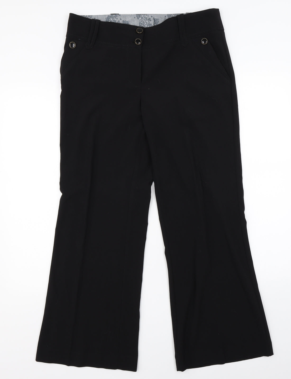New Look Womens Black   Trousers  Size 12 L26 in