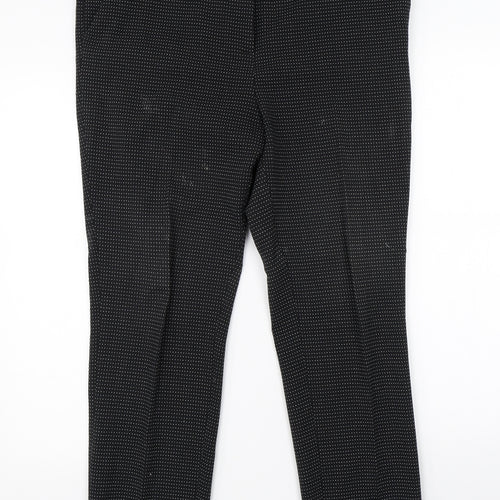 TU Womens Black Polka Dot  Dress Pants Trousers Size 14 L24 in