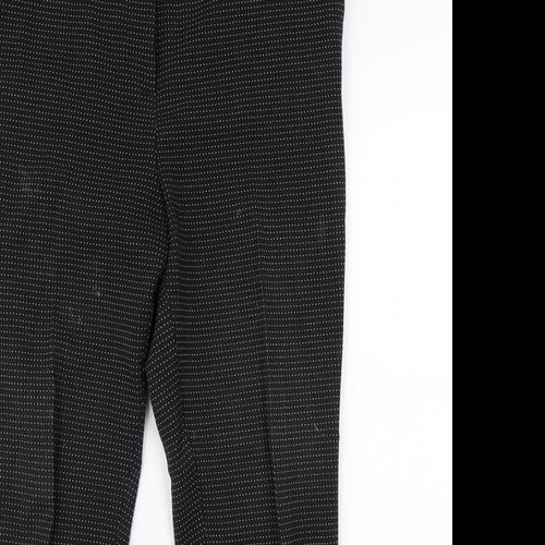 TU Womens Black Polka Dot  Dress Pants Trousers Size 14 L24 in