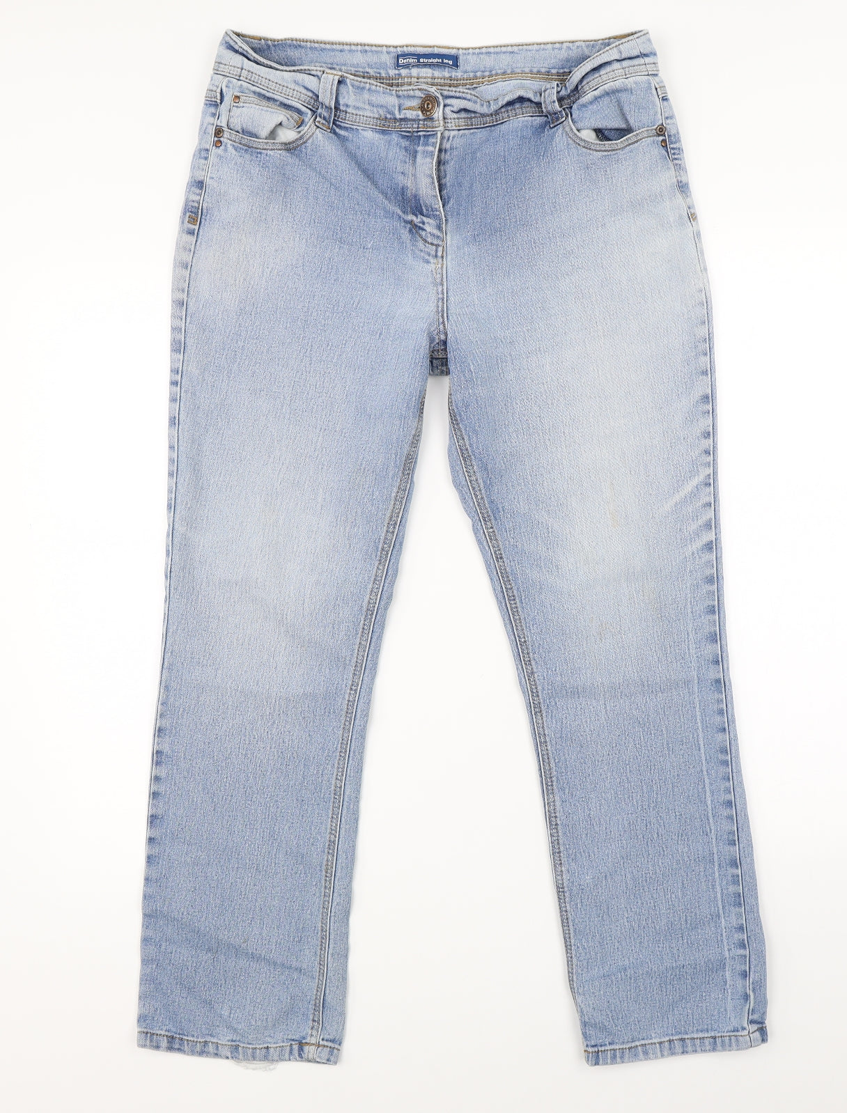 BHS Womens Blue  Denim Straight Jeans Size 14 L23 in