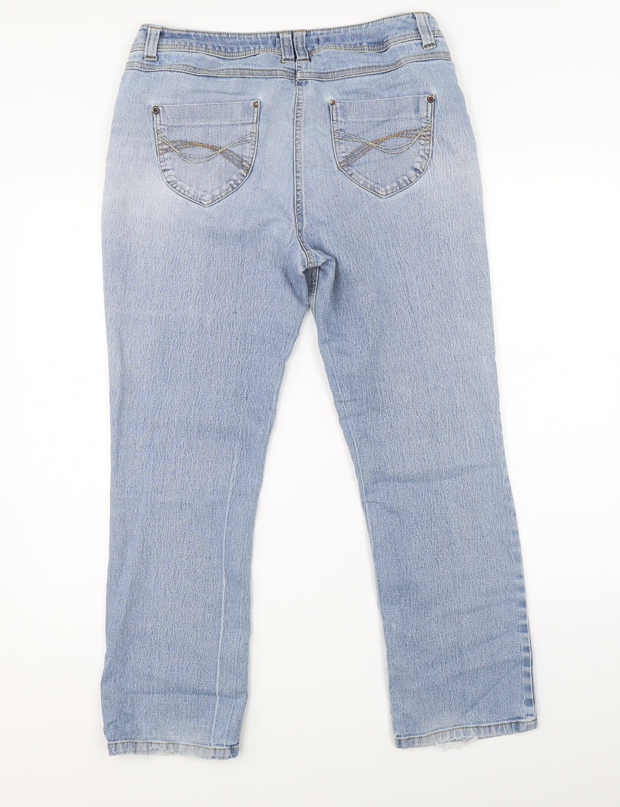 BHS Womens Blue  Denim Straight Jeans Size 14 L23 in
