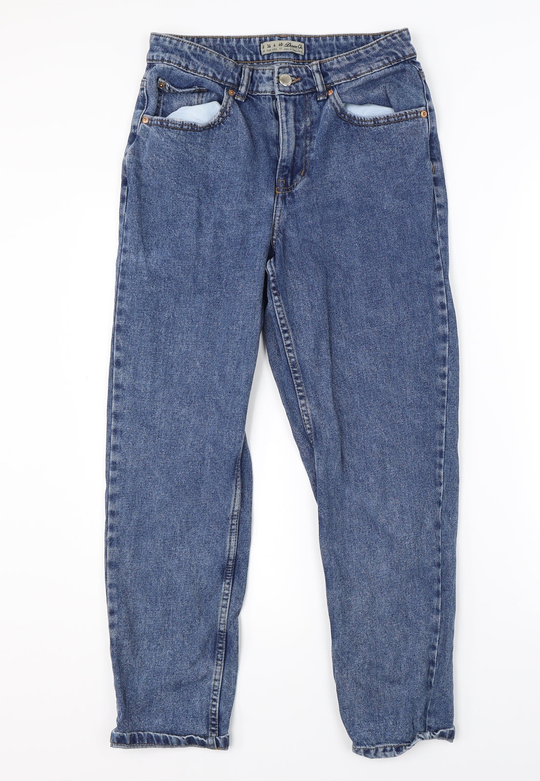 Denim Co Womens Blue  Denim Boyfriend Jeans Size 8 L24 in