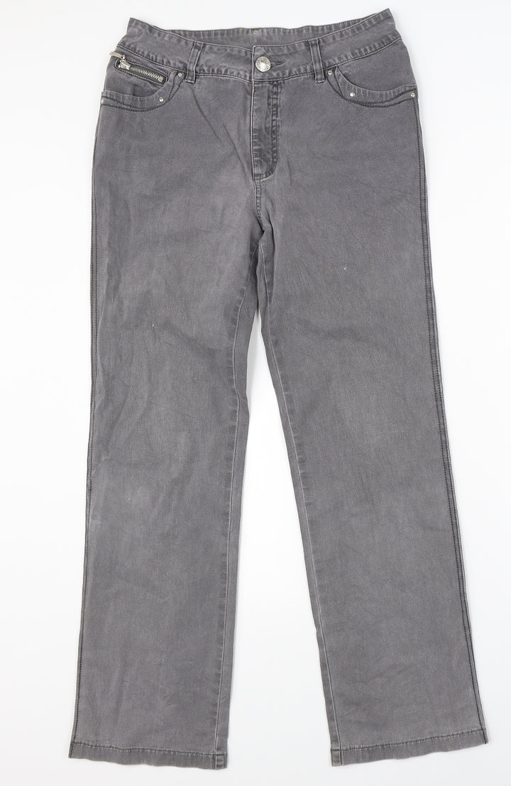 Lafei Neir Womens Grey  Denim Straight Jeans Size 28 in L28 in