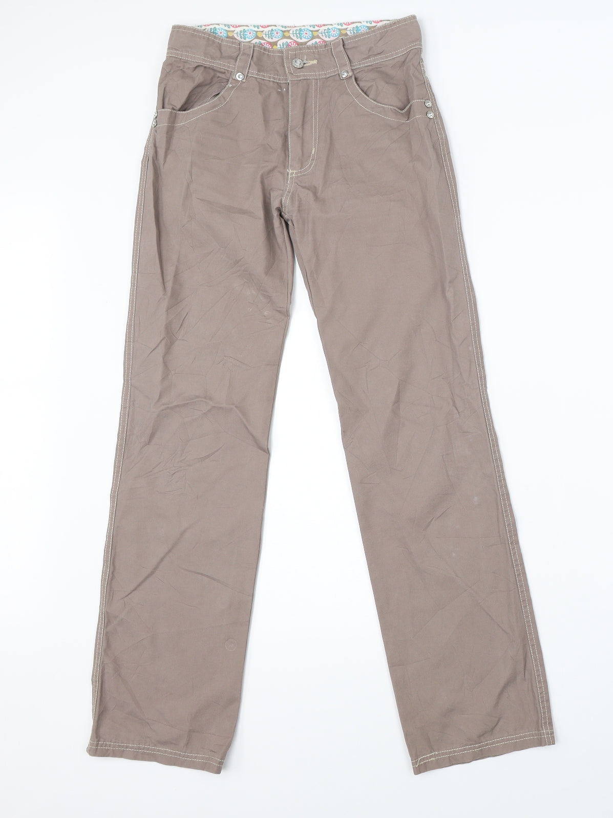 Preworn Girls Brown   Cargo Trousers Size 13 Years