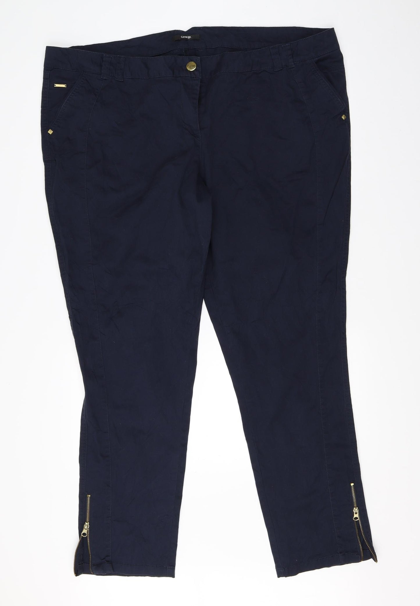 George Womens Blue   Chino Trousers Size 24 L30 in