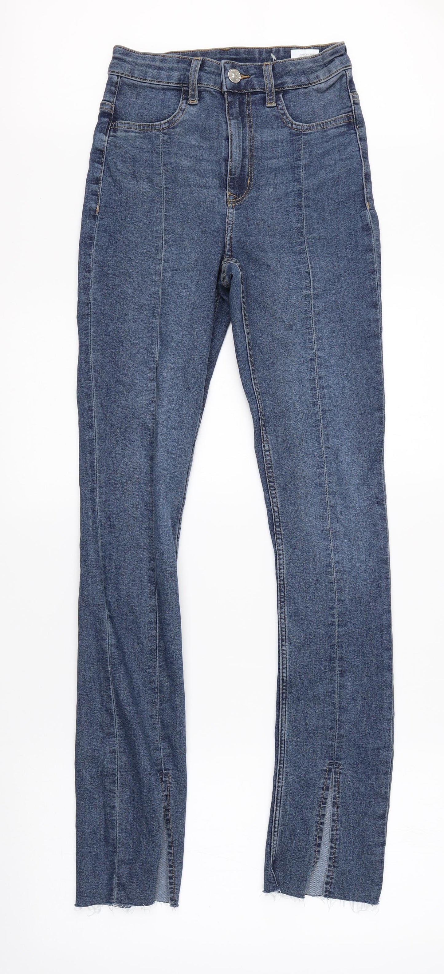 Preworn Womens Blue  Denim Straight Jeans Size 6 L30 in