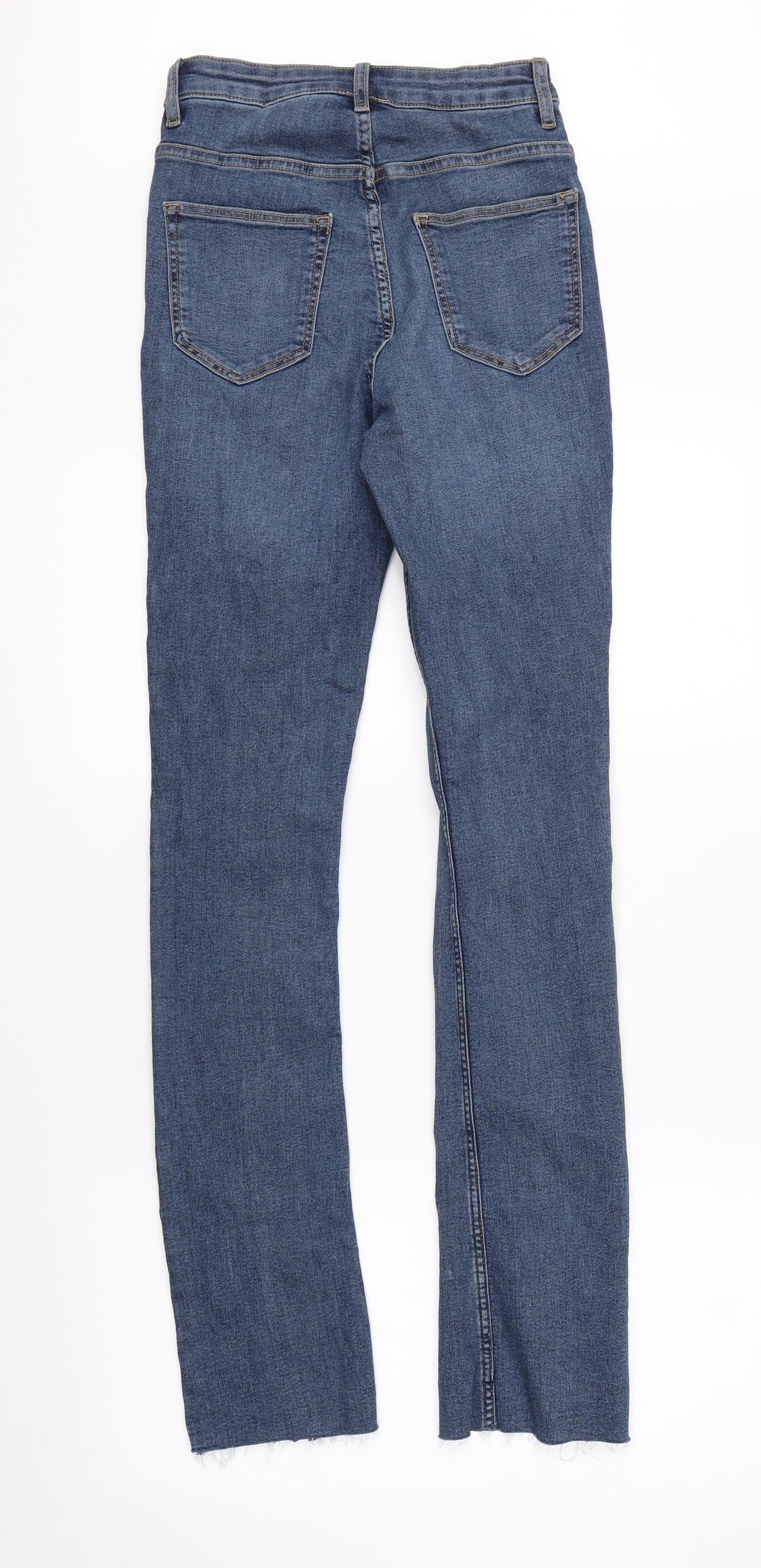 Preworn Womens Blue  Denim Straight Jeans Size 6 L30 in