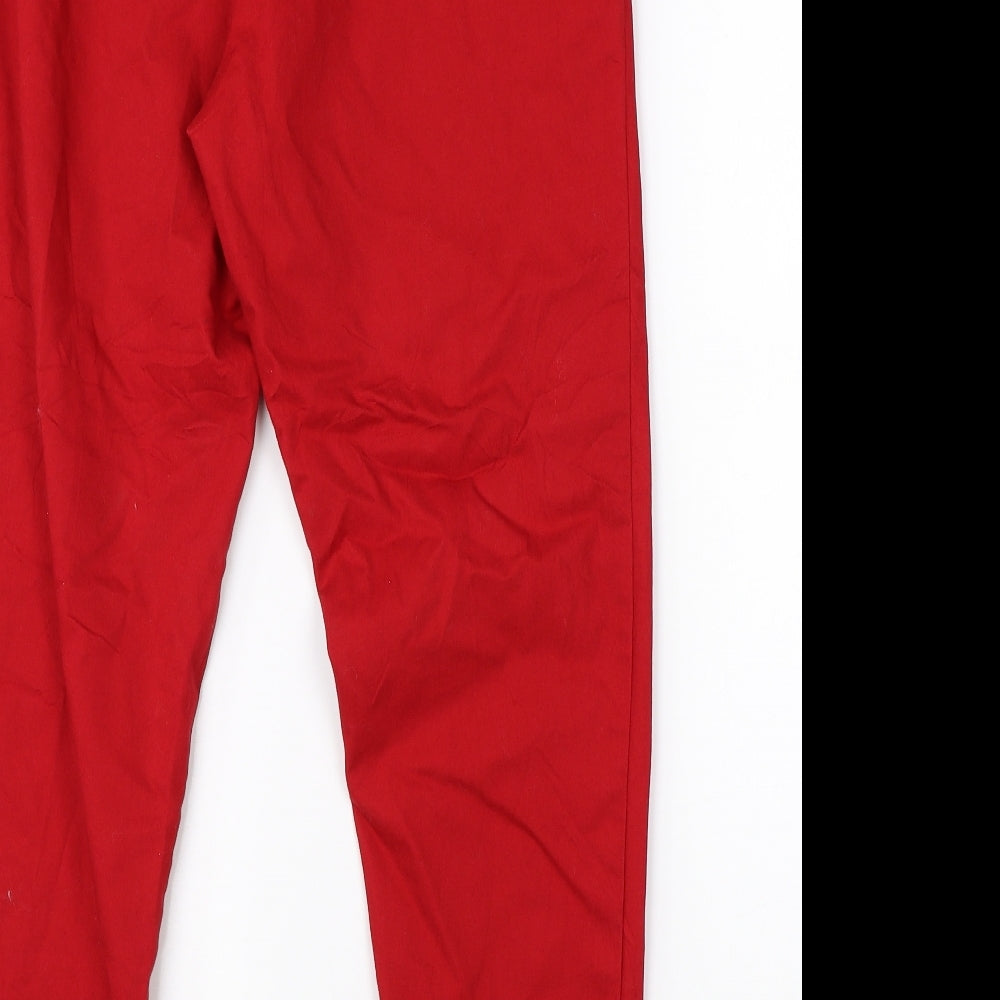 George Womens Red  Denim Jegging Jeans Size 16 L26 in