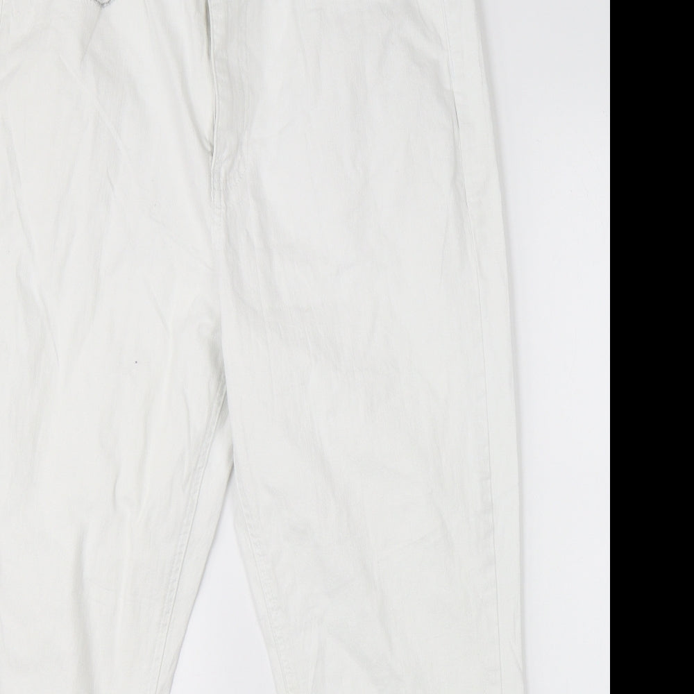 Classics Womens White  Denim Straight Jeans Size 16 L26 in