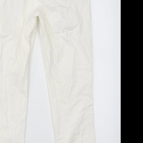 Number One Womens White   Trousers  Size 10 L26 in