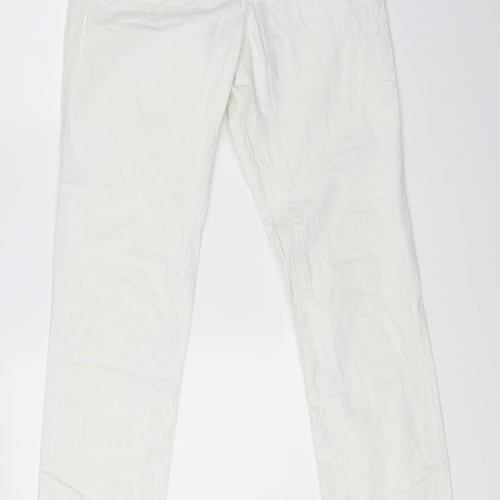 Coatie Womens White  Denim Straight Jeans Size 32 in L32 in