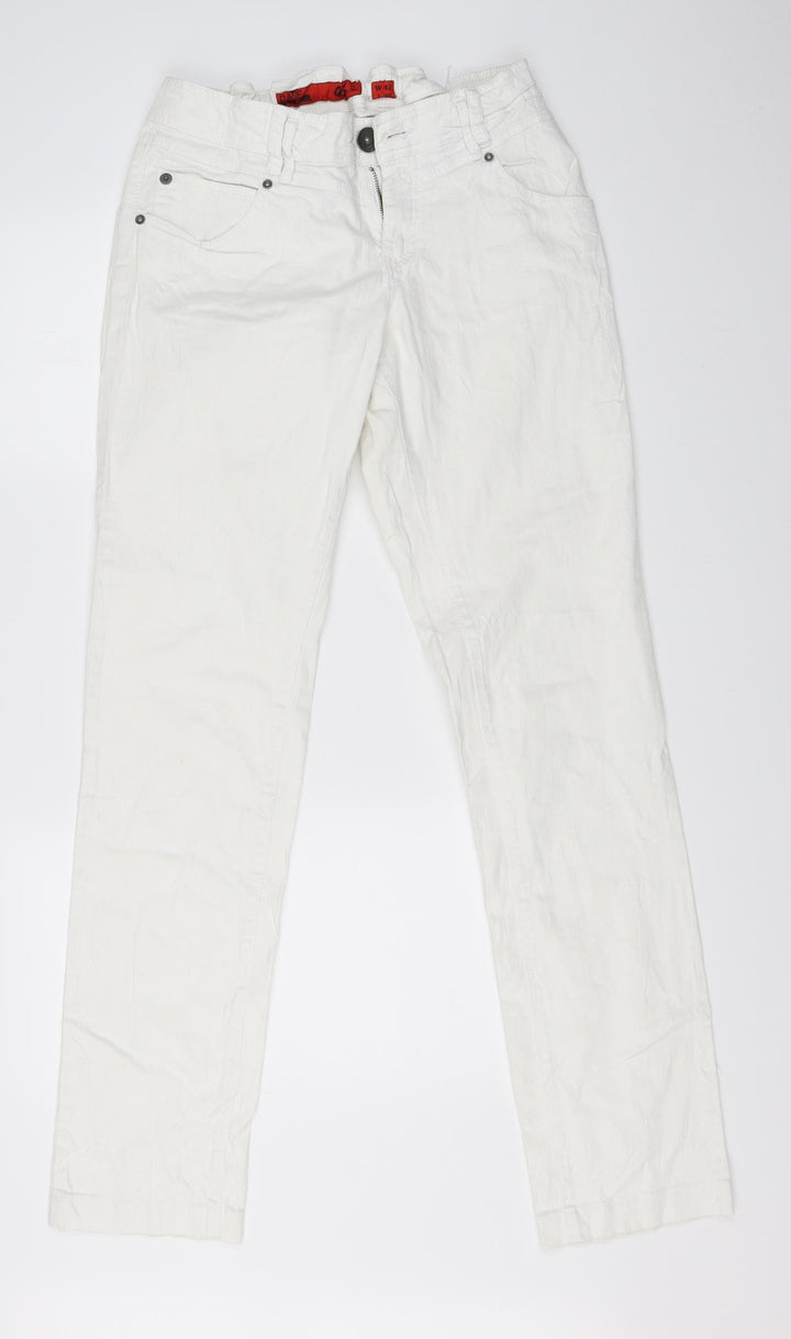 Coatie Womens White  Denim Straight Jeans Size 32 in L32 in