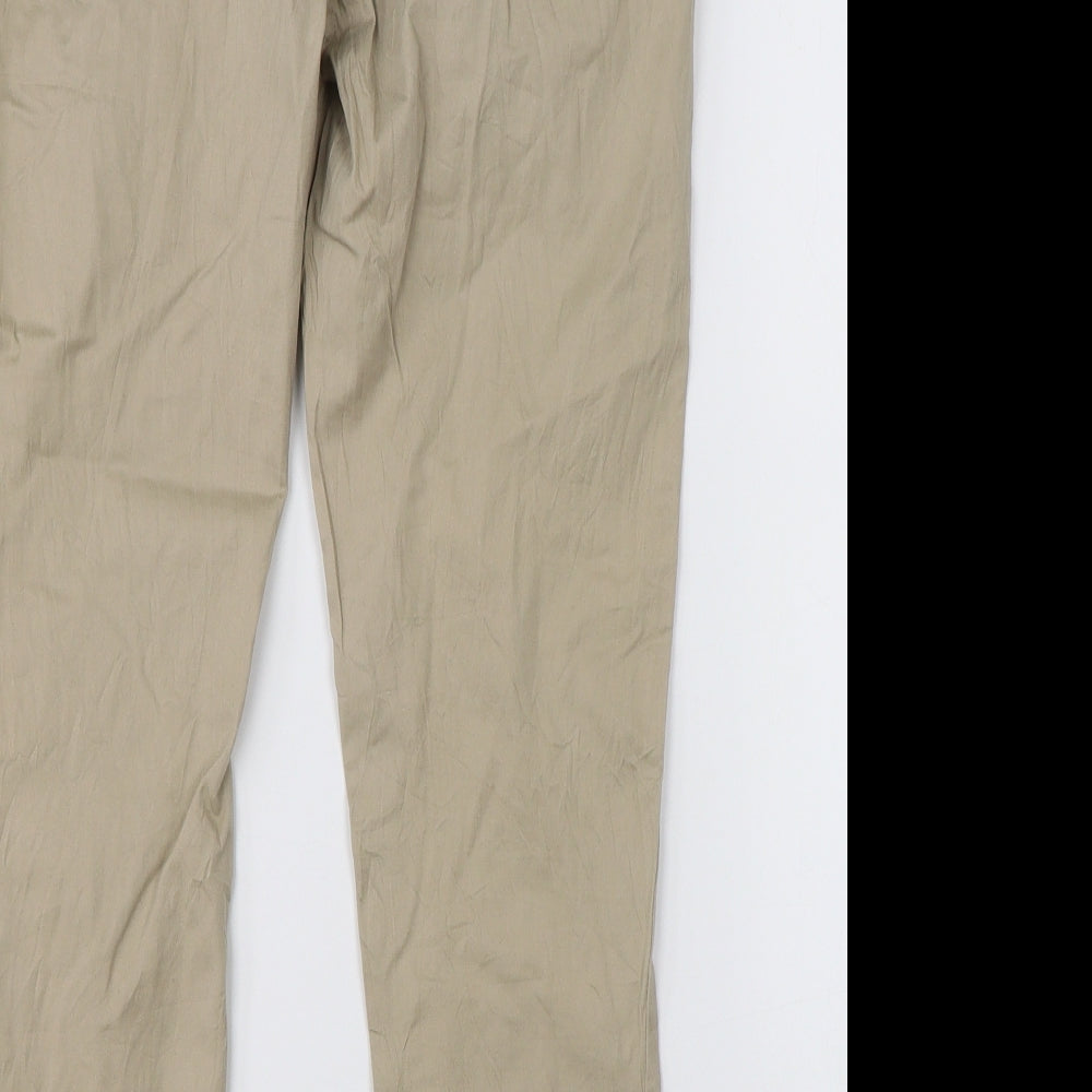 RESERVED Womens Beige   Chino Trousers Size 34 in L22 in