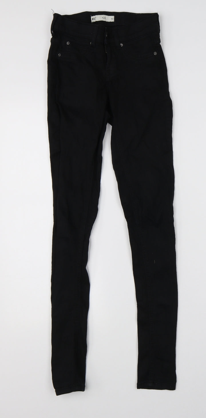 Perfect Jeans Womens Black Denim Skinny Jeans Size XS L27 in