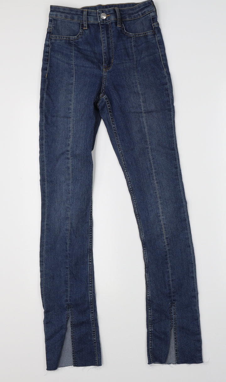 Preworn Womens Blue  Denim Straight Jeans Size 6 L29 in
